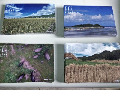 現場提供森川里海濕地藝術季的明信片供大家索取