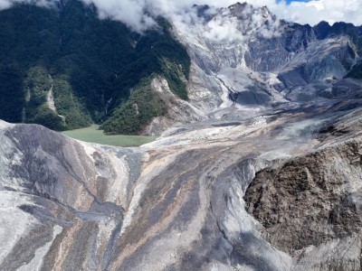 馬太鞍溪上游堰塞湖空拍照片