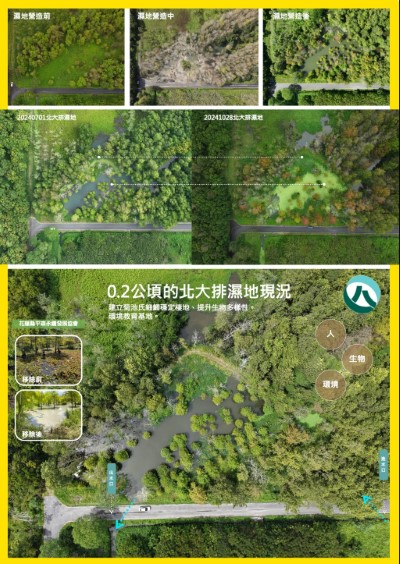 北大排溼地營造脈絡圖