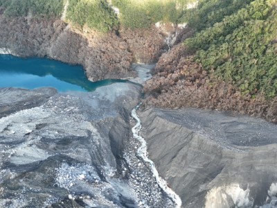 114年11月9日馬太鞍溪堰塞湖(上午7時攝)