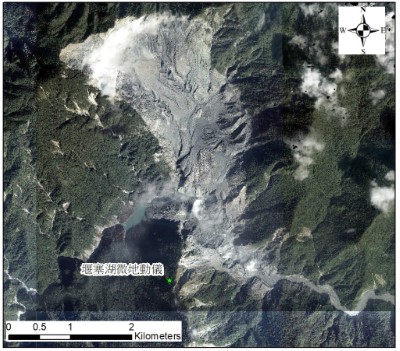 微地動儀位置(綠點處)